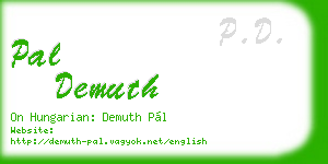 pal demuth business card